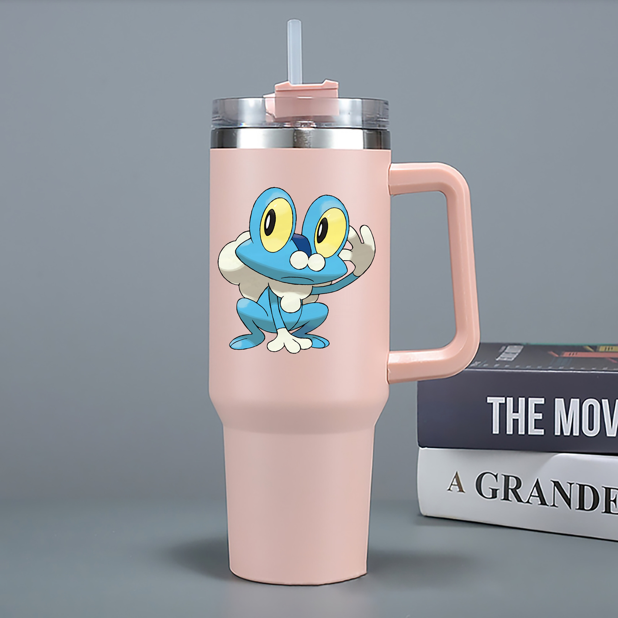 （画像用） ポケットモンスター Pokémon 1200mL車用タンブラー - クリスタルステッカー（プラスチックストロー付き）